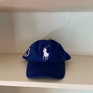 POLO by Ralph Lauren baseball hat cap with BIG PONY in a rich indigo blue color